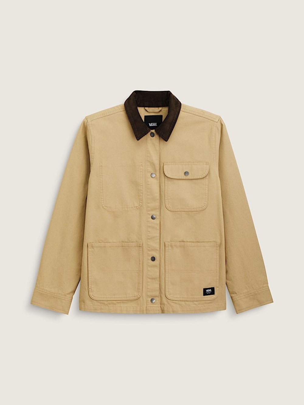 Vans Tan Jacket with Dark Brown Collar